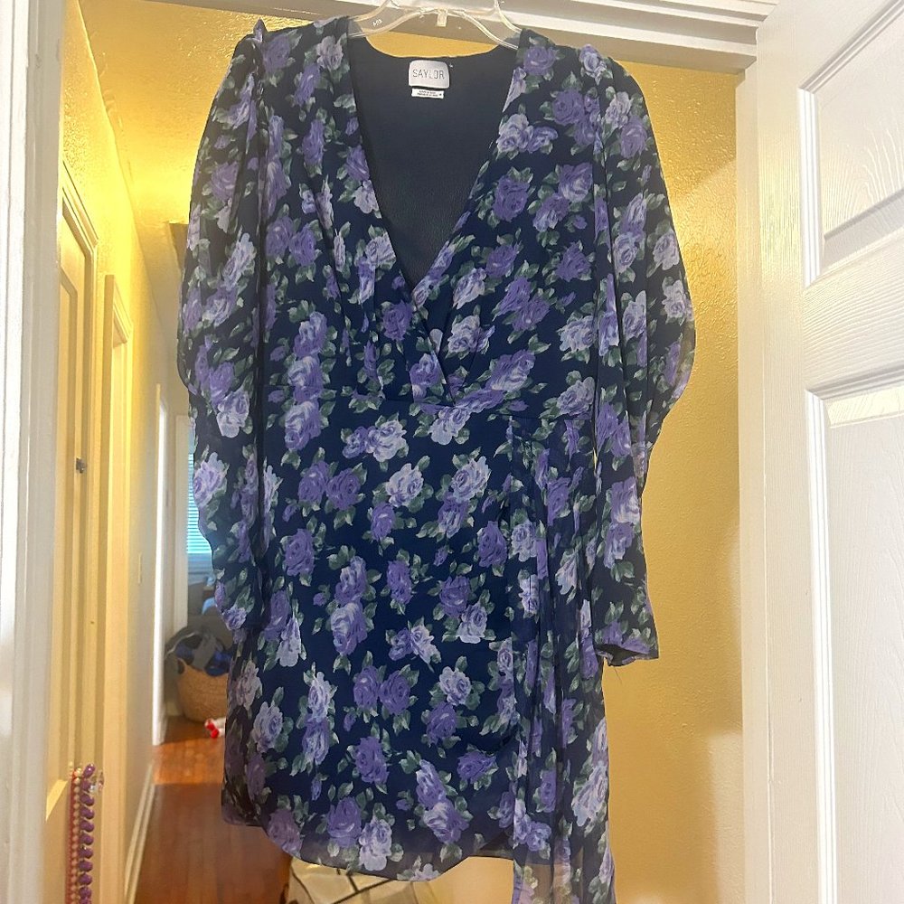 Saylor NYC Flower Wrap Dress